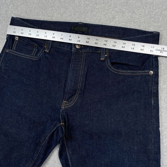 Uniqlo Jeans Mens 35 x 32 (34x31) Slim Straight Japanese Kaihara Selvedge Denim - Picture 4 of 14